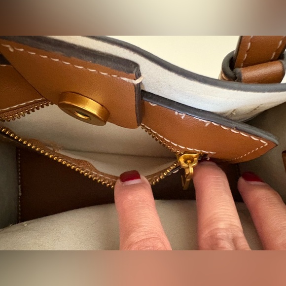 Zara Mini Shopper Tote in Dark Tan - Picture 7 of 10